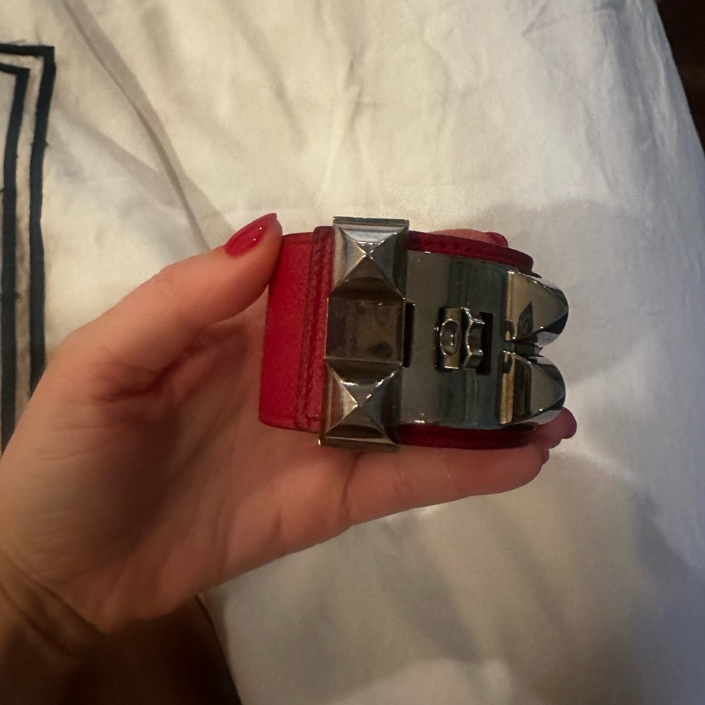 Hermes red CDC bracelet size small